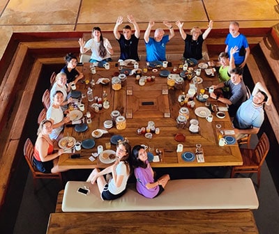 Reef Check team gathering at during expedition promoting marine ecosystem protection.